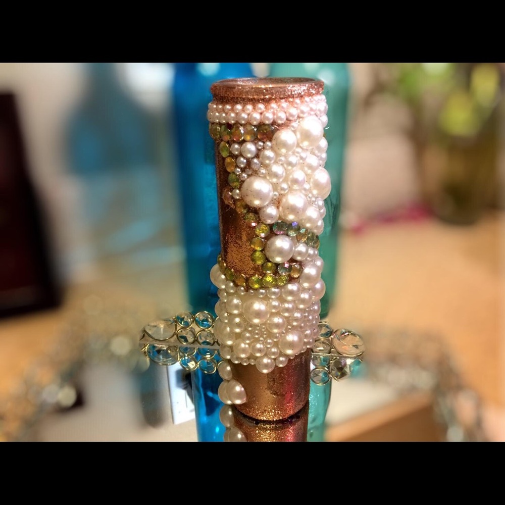 Custom Made Rhinestone Candle